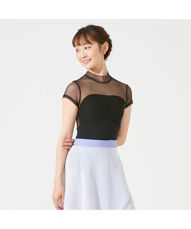 Chacott 【AKANE TAKADA】ハイネックレオタード ブラック