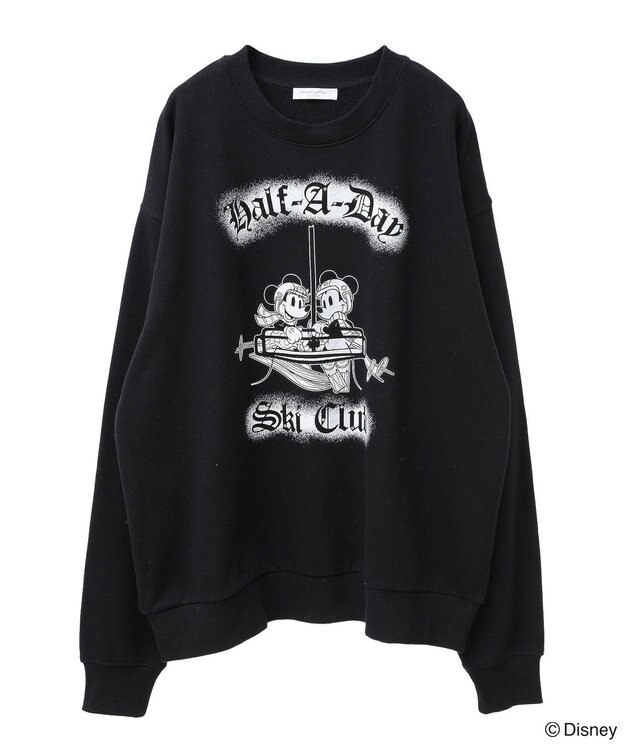 Green Parks ミッキー＆フレンズ／プリント裏毛プルオーバー Black