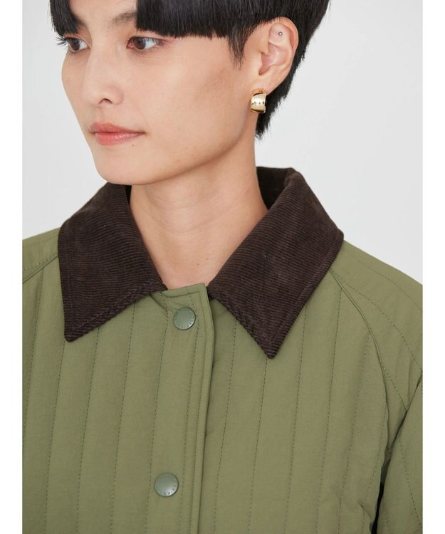 AMERICAN HOLIC キルポカ異素材Ｍｉｘロングコート Khaki