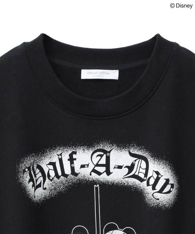 Green Parks ミッキー＆フレンズ／プリント裏毛プルオーバー Black