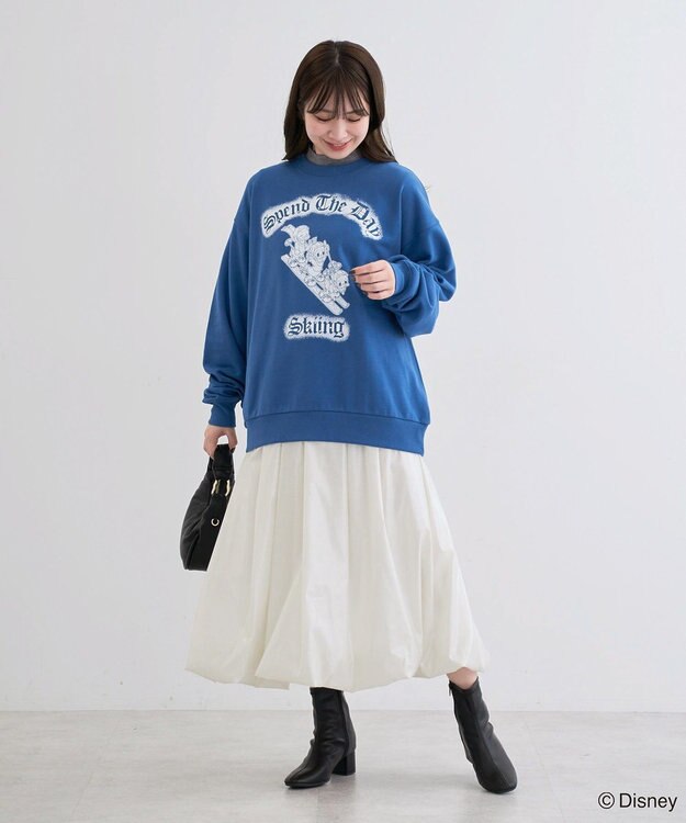 Green Parks ミッキー＆フレンズ／プリント裏毛プルオーバー Blue
