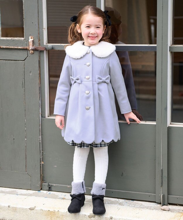 ANY KIDS ウールライクコート サックスブルー