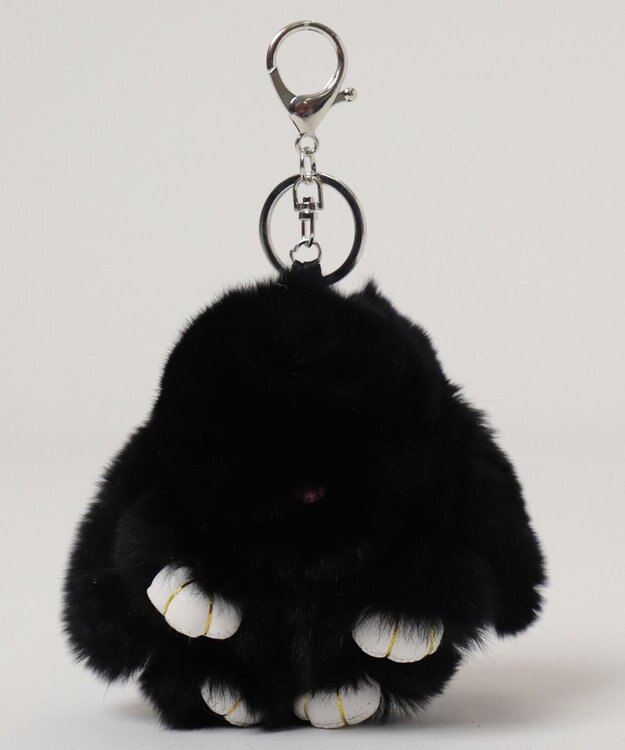 WEGO もふもふうさぎぬいぐるみキーホルダー ブラック