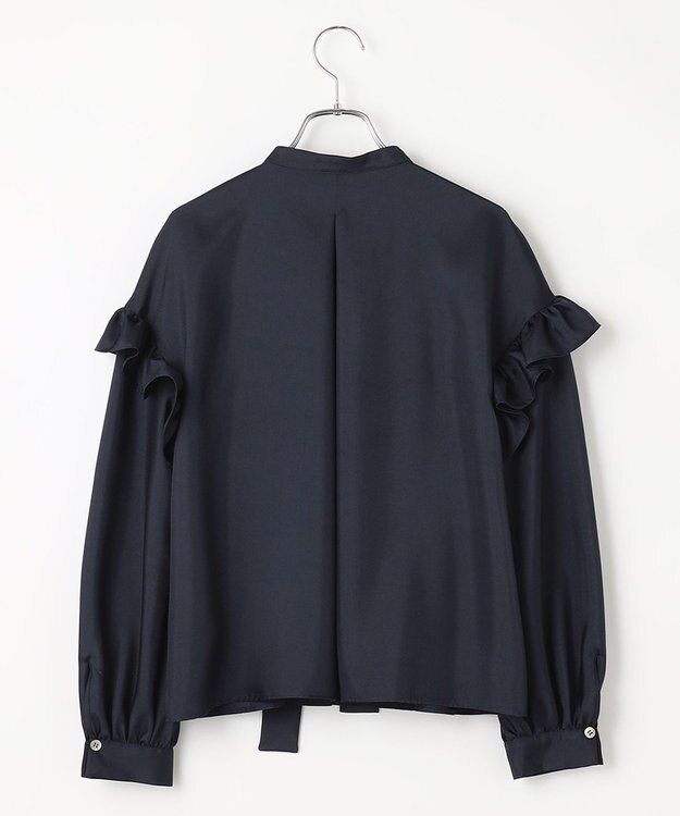 #Newans 【ANSWER for 骨格ウェーブ】リボンタイブラウス ネイビー系