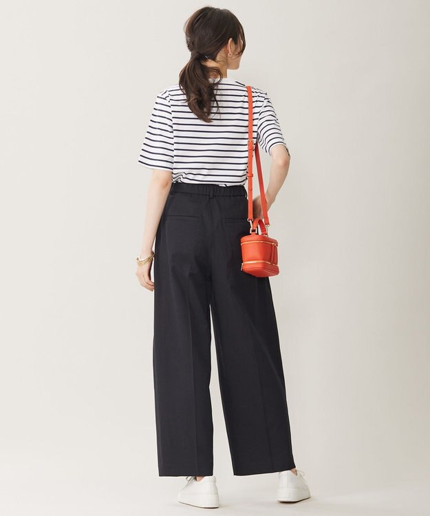 自由区 【洗える】ドビーオックスストレッチカーブ パンツ ブラック