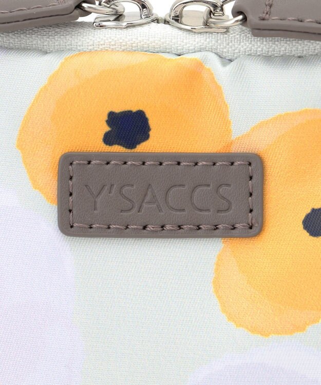 Y'SACCS 総柄プリントハーフムーンポーチ イエロー