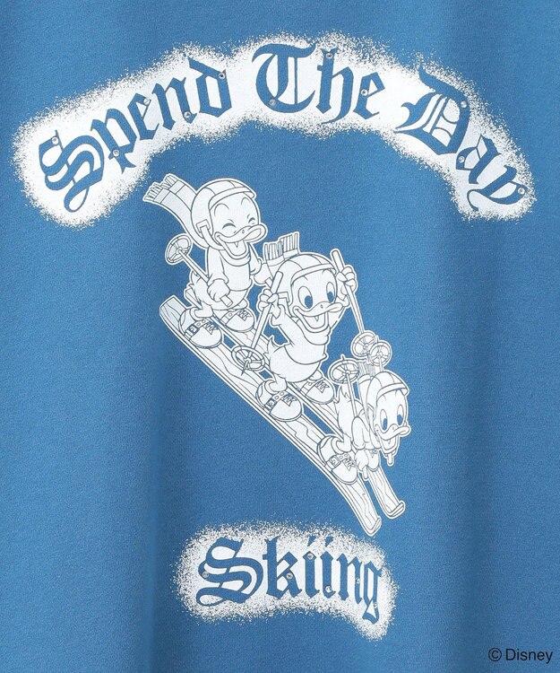 Green Parks ミッキー＆フレンズ／プリント裏毛プルオーバー Blue