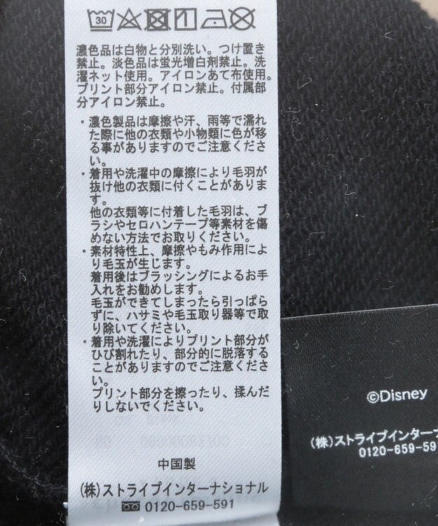 Green Parks ミッキー＆フレンズ／プリント裏毛プルオーバー Black