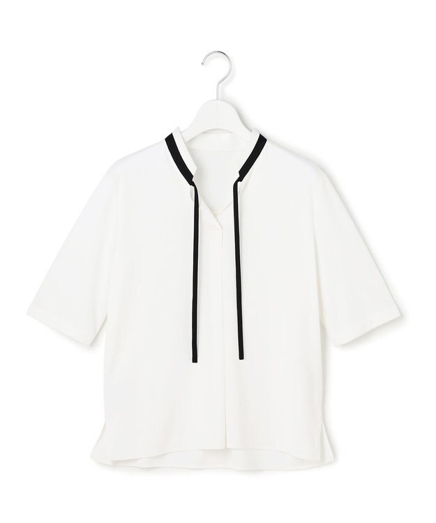 ICB 【先行予約】 スパンプラチナムジョーゼット ナロータイカットソー オフホワイト