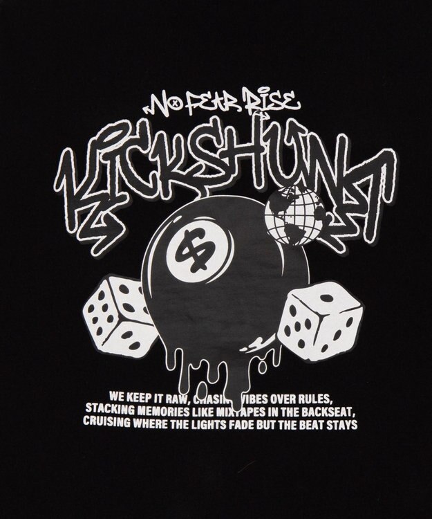 WEGO グラフィックBIG　T（長袖） ブラック