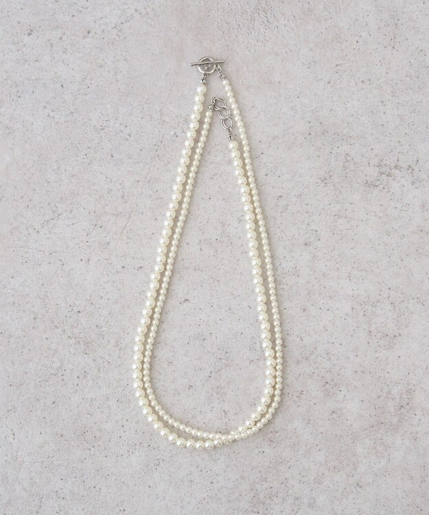 earth music&ecology ２ＷＡＹマンテルパールネックレス Silver