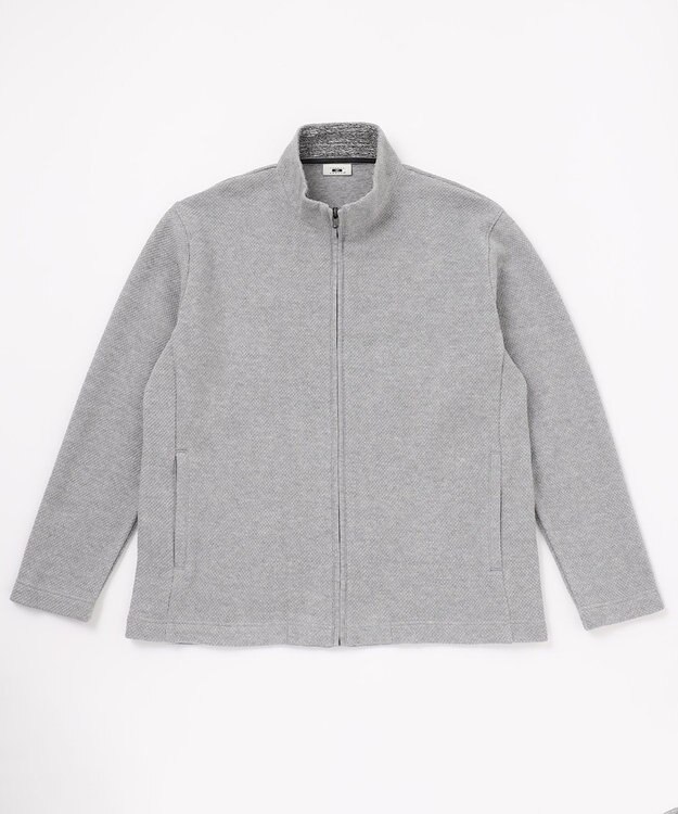 JOSEPH ABBOUD 【キングサイズ】ハイネック フルZIPブルゾン ライトグレー系