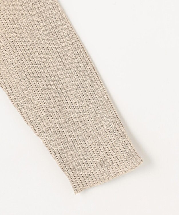 ANY SIS L ビスチェ風 長袖 ニット チョコレート×ライトベージュ