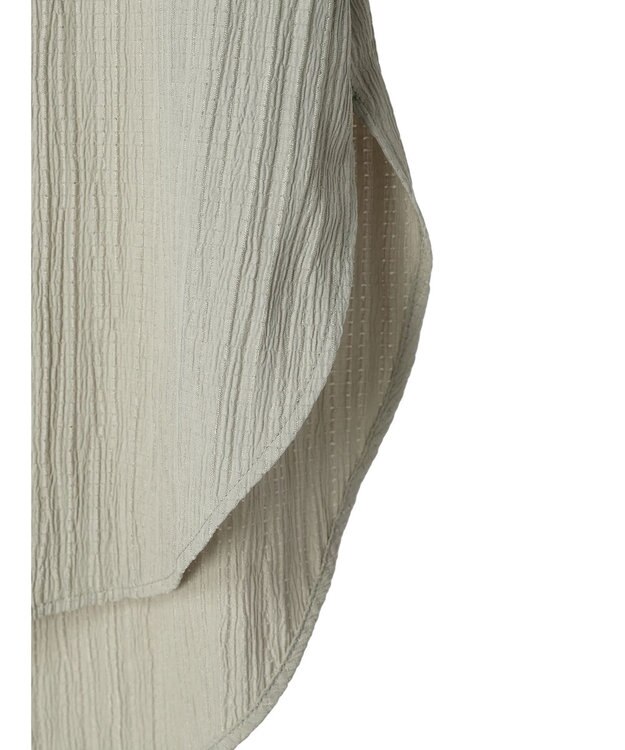 Green Parks 表面変化比翼シャツチュニック Smoky Green