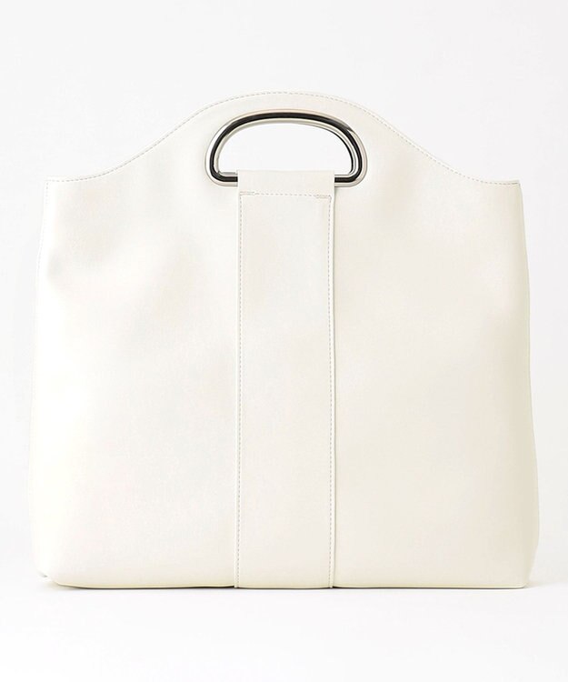 ICB 2WAYメタルハンドルトート オフホワイト系