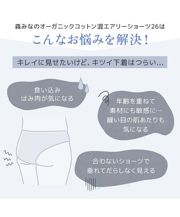 BRADELIS New York 【モアナモリーズ】　森みなのオーガニックコットン混エアリーショーツ26 ノアラベンダー
