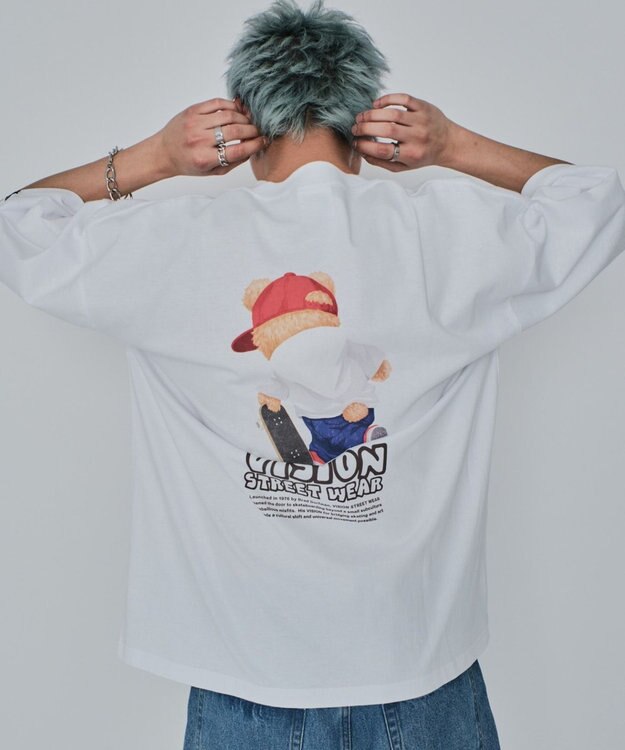 WEGO 【ユニセックス着用ITEM/MLサイズ展開】別注VISIONベアグラフィックT（SS） ホワイト