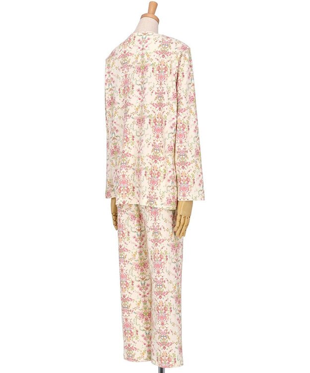 WACOAL パジャマ 長袖 長ズボン 綿100%(本体) ミントン レディース NDX541 /ワコール アイボリー