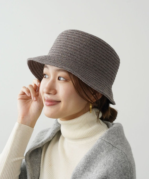 石田製帽 エコリウール　バケットハット チャコールグレー