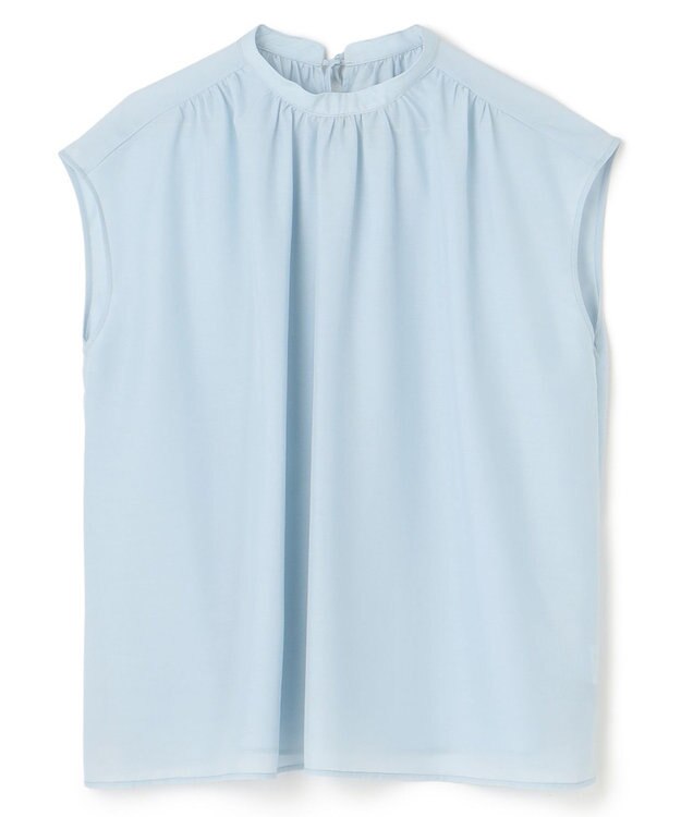 UNFILO シアー2WAYブラウス サックス