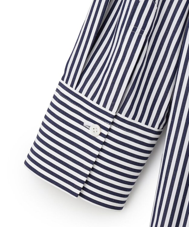 BEIGE， BAILLEUL / ロングシャツ Navy Stripe