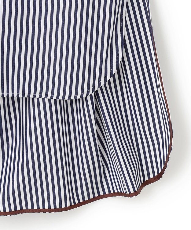 BEIGE， BAILLEUL / ロングシャツ Navy Stripe
