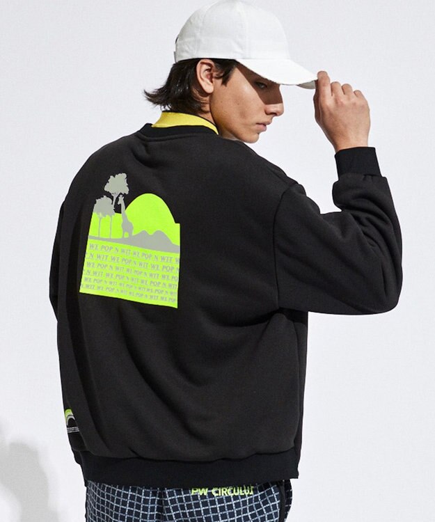 PW CIRCULUS 【MEN】グラフィック スエット ブラック系