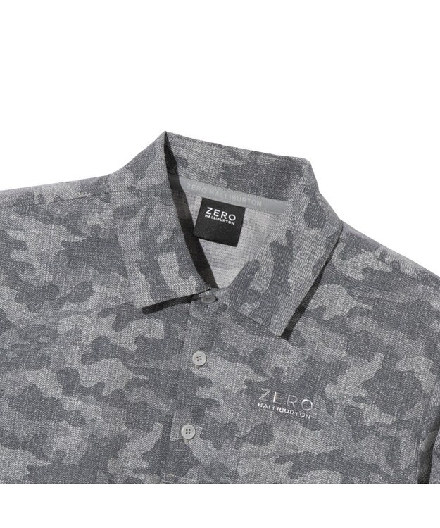 ZERO HALLIBURTON クールドッツ カモ柄ポロシャツ ZHG-M6S6a 85191 グレー
