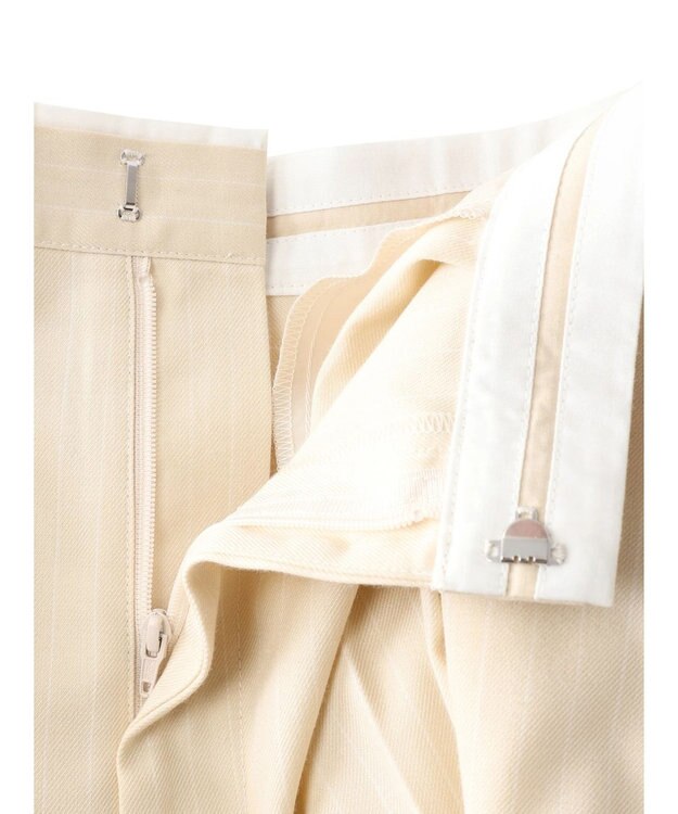 earth music&ecology ピンストライプストレートパンツ Beige