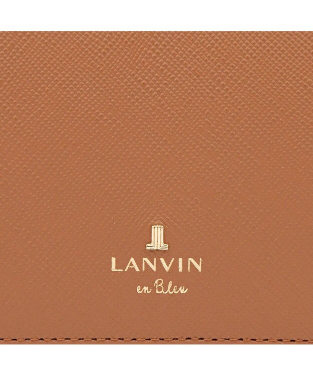 LANVIN en Bleu リュクサンブールカラー 二つ折り被せ財布 ブラウン