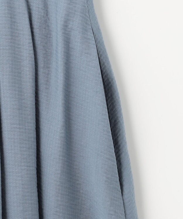 組曲 【セットアップ対応・ウエストゴム仕様】ニュアンスシフォン スカート サックスブルー系