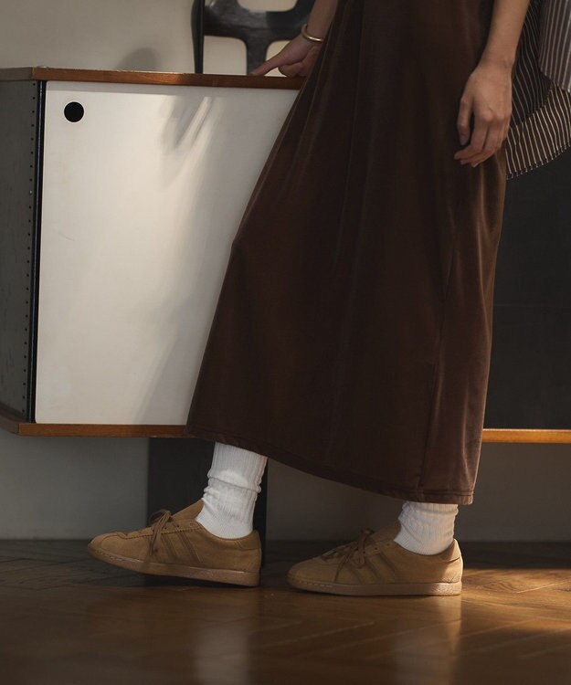 CRAFT STANDARD BOUTIQUE ベロアハーフスリーブワンピース Brown