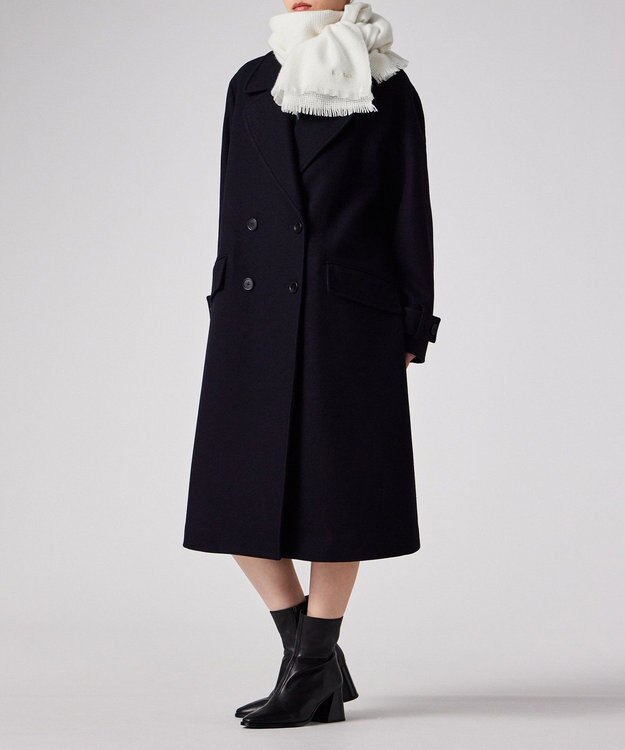 Paul Smith ダブルフェイス カシミヤ ドビー スカーフ オフホワイト