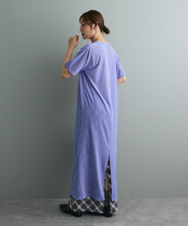 CRAFT STANDARD BOUTIQUE ベロアハーフスリーブワンピース Brown