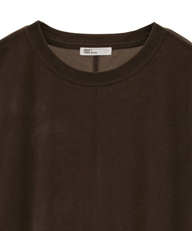 CRAFT STANDARD BOUTIQUE ベロアハーフスリーブワンピース Brown
