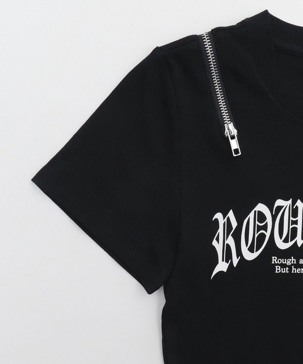 WEGO ZIPデザイングラフィックちびT ブラック