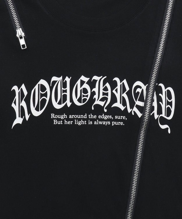 WEGO ZIPデザイングラフィックちびT ブラック