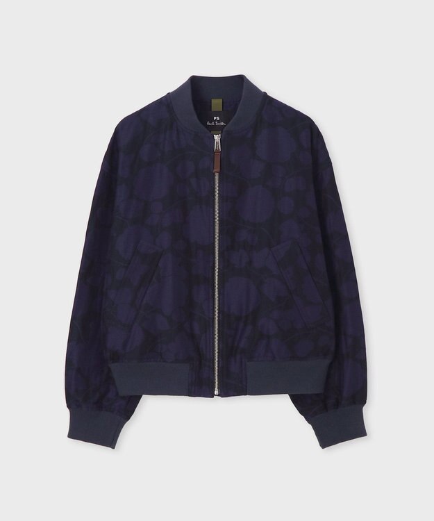 Paul Smith Perforated Floral ジャカード ブルゾン ネイビー