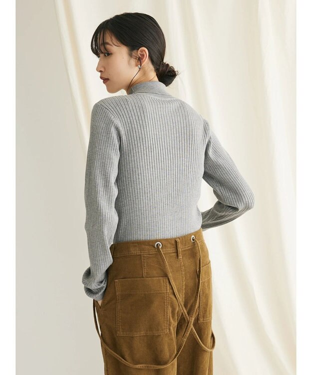 CRAFT STANDARD BOUTIQUE ウォッシャブルリブタートルニットプルオーバー Light Gray