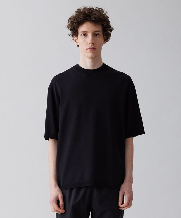 UNFILO MENS 【抗菌防臭】イージーケア ライトニットT [23年春夏商品] ブラック