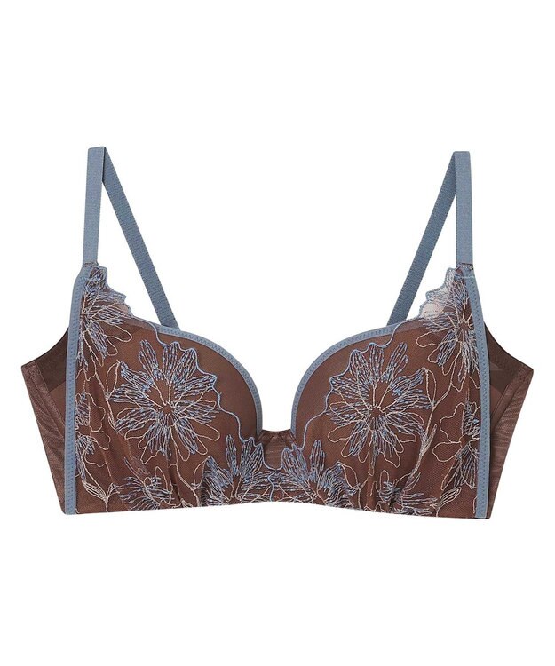 AMPHI 【otona MUSE WEB掲載】 ノンワイヤーブラ 谷間をメイク カップがバストにフィット 【BRAGENIC ブラジェニック ぴたっとフィットタイプ】 BMI257 アンフィ／ワコール ブラウン