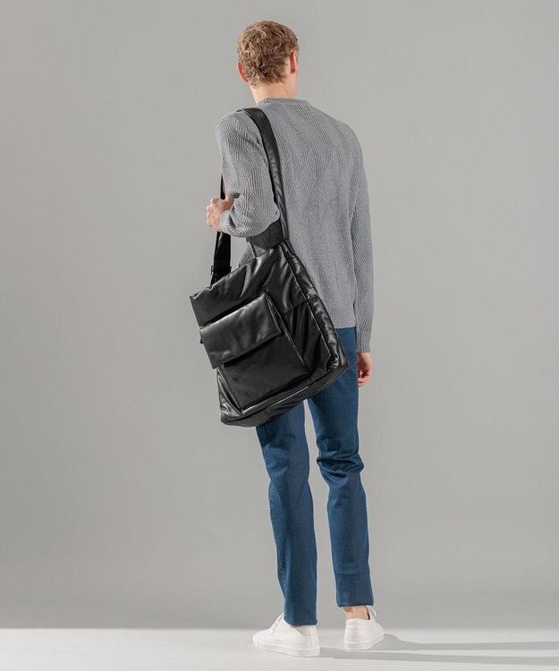 JOSEPH HOMME 新柄【洗える】シルクバルキー  クルーネックニット ライトグレー系