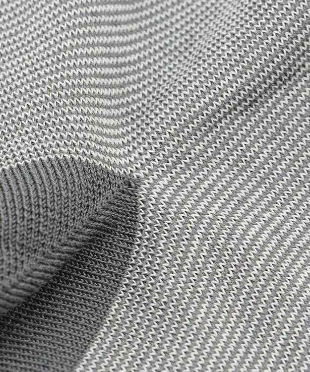 J.PRESS MEN 【定番】ハイゲージボーダーソックス ライトグレー系