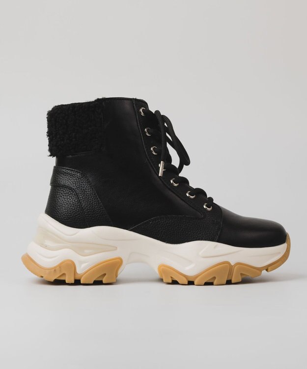 BONTRE 【PRECIEUX JOUET/プレシュウジュエ】ボリュームソールボアハイカットスニーカー ブラック