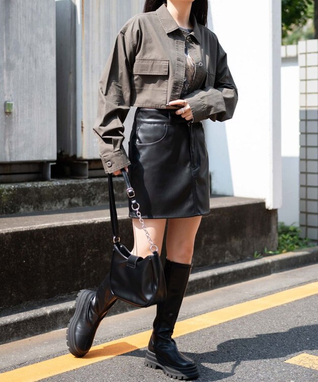 WEGO ミリタリーショートシャツ オリーブ