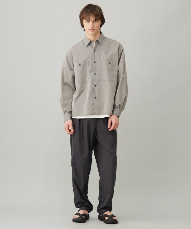 UNFILO MENS 耐久撥水 ライトシャツ モカ