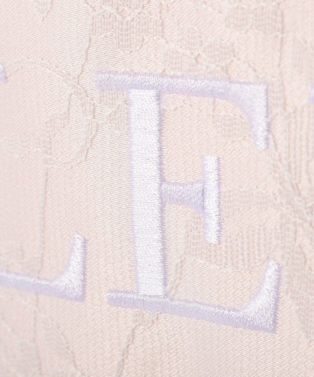 Maison de FLEUR リボンレースブランドロゴ刺繍スクエアトート Pink