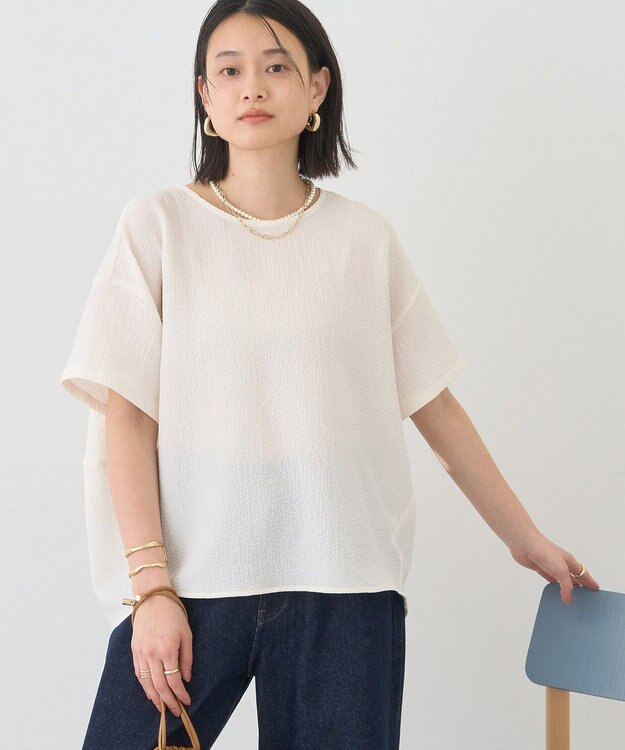 AMERICAN HOLIC サッカーコクーンブラウス Off White