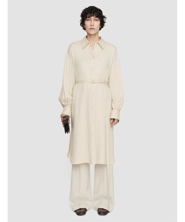 JOSEPH ビスコースツイル　シャツドレス Oat