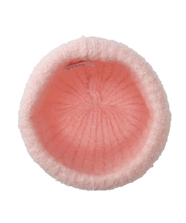 MIKI HOUSE HOT BISCUITS ぼん天付きケーブル編みモールニット帽子 ピンク